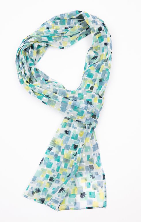 Petit foulard chiffon tissé imprimé