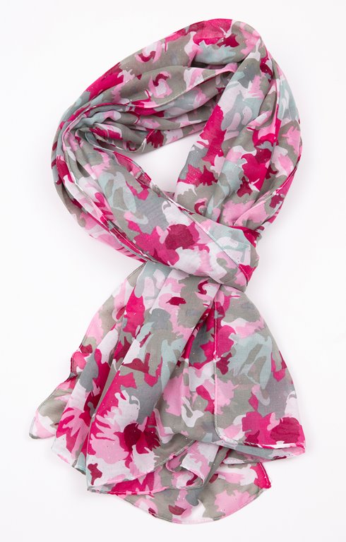 GRAND FOULARD IMPRIME TISSE