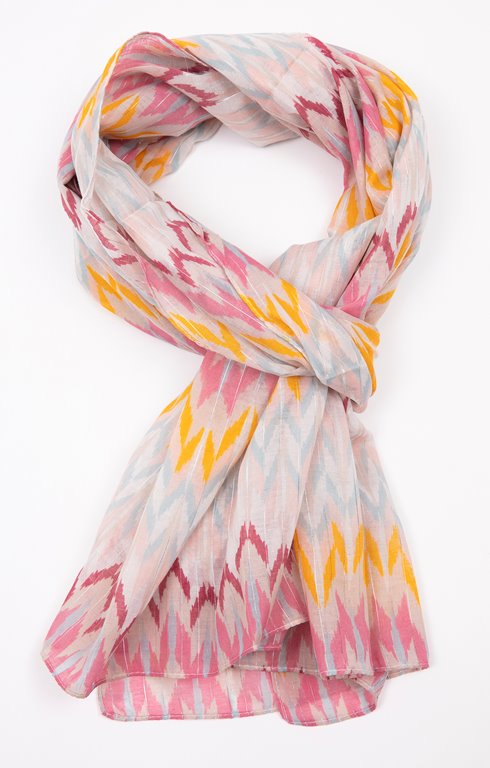 GRAND FOULARD IMPRIME TISSE