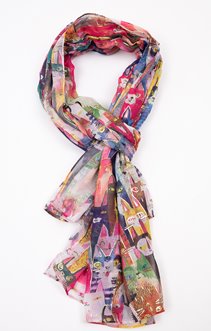 GRAND FOULARD LEGER IMPRIME