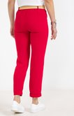 Pantalon fluide avec ceinture rafia