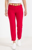 Pantalon fluide avec ceinture rafia