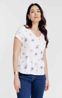 Tee-shirt brodé manches courtes