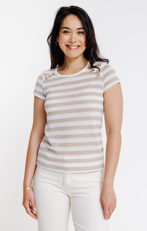 Tee-shirt rayé manches courtes