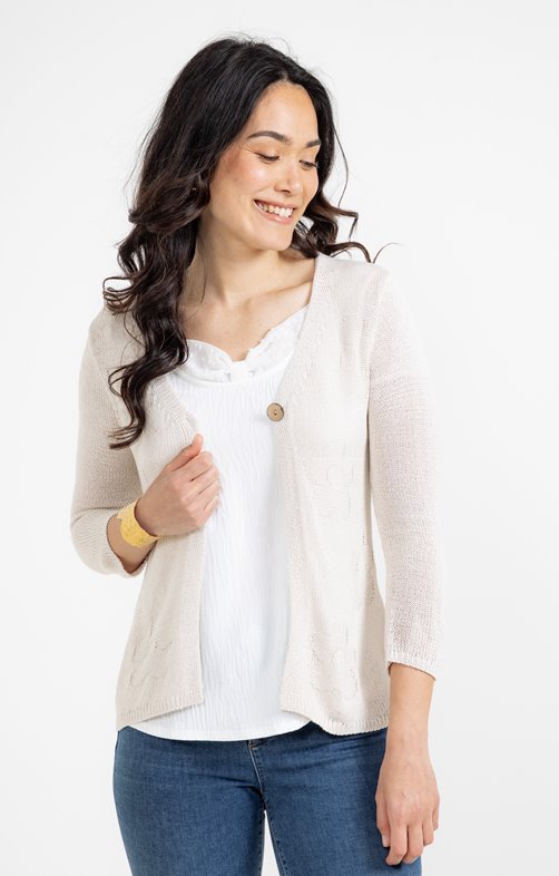 Cardigan tricotage fantaisie