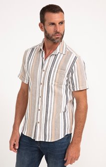 Chemise manches courtes à rayures
