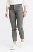 Pantalon coupe slim 7/8 coton broderie