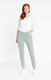 Pantalon coupe slim broderie fleur