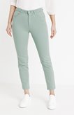 Pantalon coupe slim broderie fleur