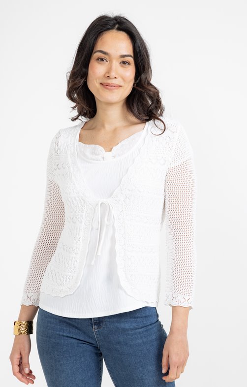 Cardigan tricotage fantaisie