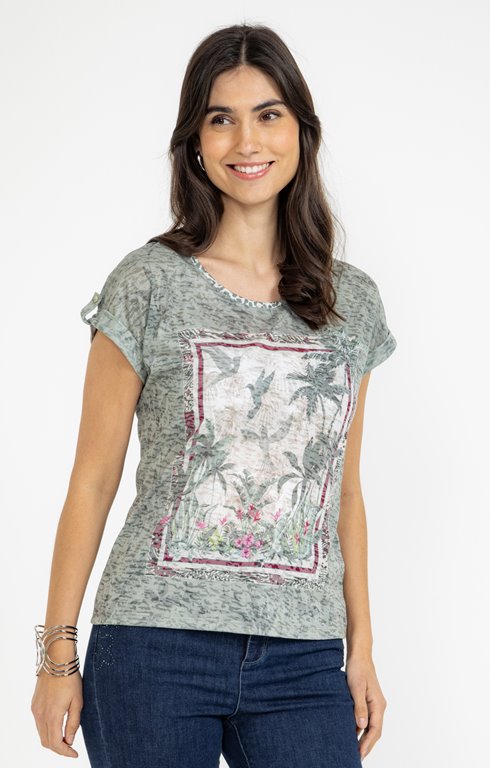 Tee-shirt imprimé manches courtes