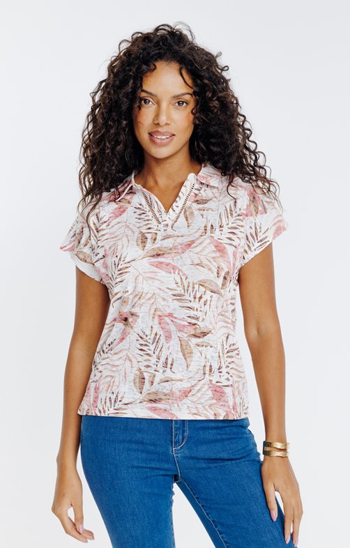 tee-shirt imprimé manches courtes
