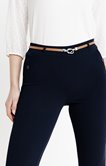 Pantalon maille coupe slim fine ceinture