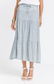 JUPE EN VISCOSE IMPRIMEE