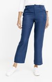 Pantalon aspect lin coupe longue