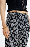 Pantalon long imprimé à ceinture 