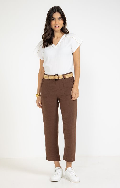 Pantalon fluide bouton coco