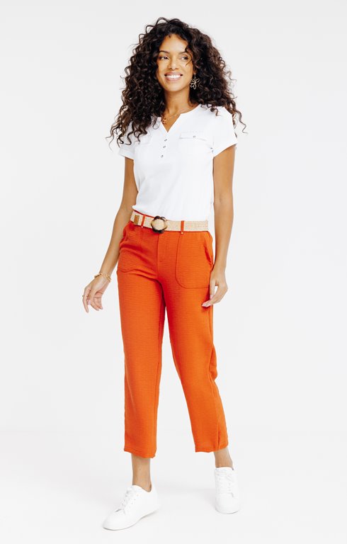Pantalon fluide bouton coco