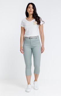 Corsaire mi-mollet satin et ceinture