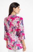 Chemise longue à imprimé fleur 
