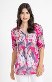 Chemise longue à imprimé fleur 