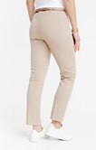 Pantalon slim 7/8 en maille et ceinture