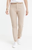Pantalon slim 7/8 en maille et ceinture