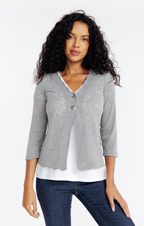CARDIGAN DETAILS SCALLOP
