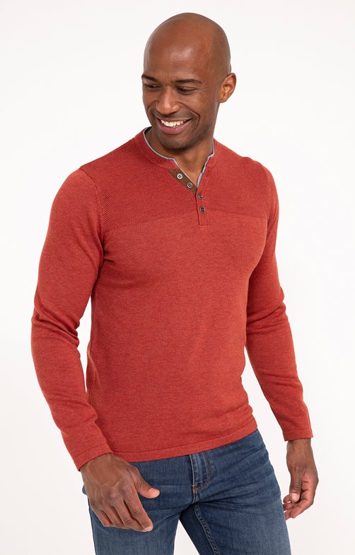 Pull col tunisien uni rick