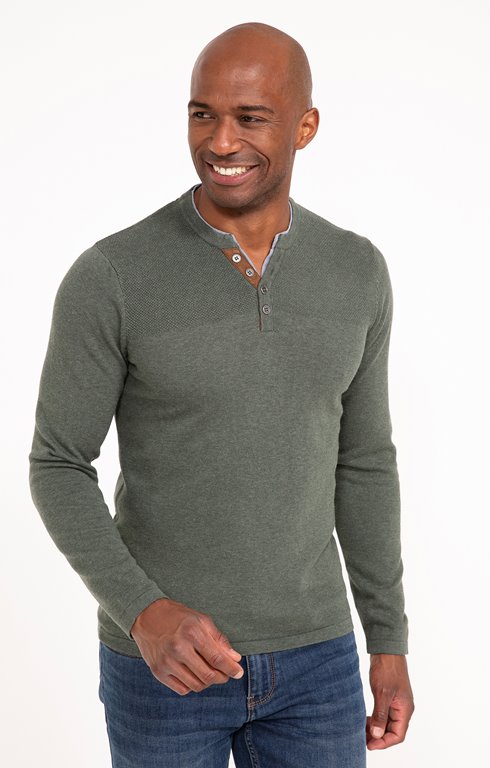 Pull col tunisien uni rick
