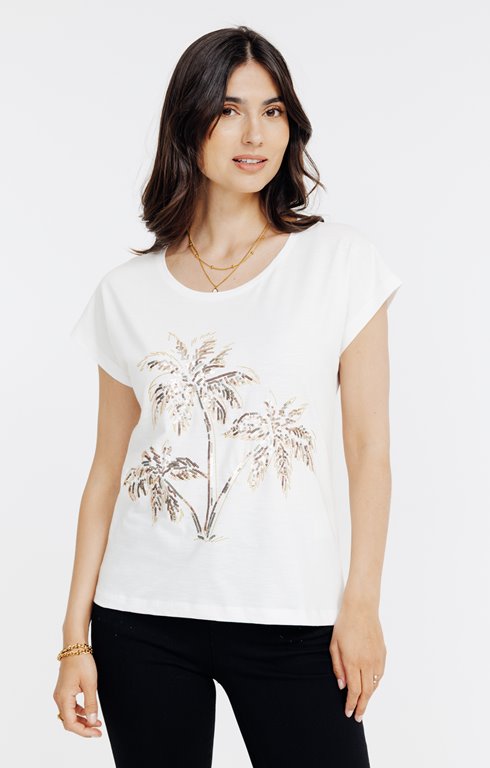 Tee-shirt imprimé col polo