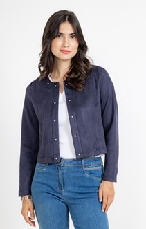 Veste boite col rond