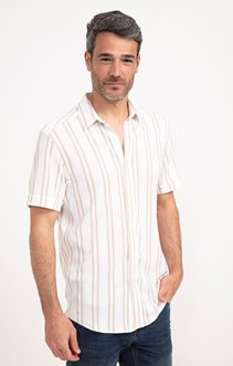 Chemise à manches courtes crepstripes