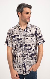 Chemise à manches courtes grillage