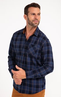 Chemise manches longues à carreaux Diane
