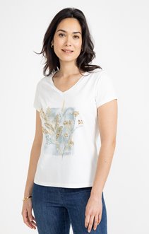Tee-shirt imprimé col polo