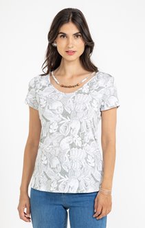 Tee-shirt imprimé col polo