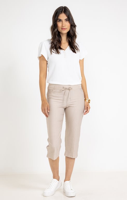Pantalon coupe jump avec ceinture