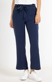 Pantalon large ceinture nouée