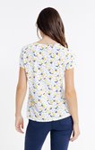 Tee-shirt col mao imprimé citron