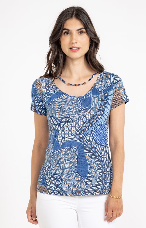 Tee-shirt imprimé col rond