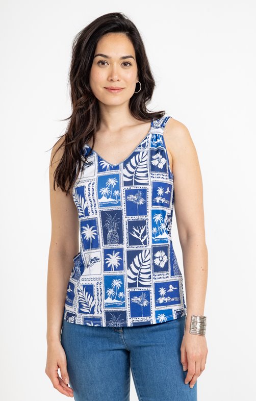 Tee-shirt imprime debardeur