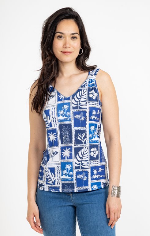 Tee-shirt imprime debardeur