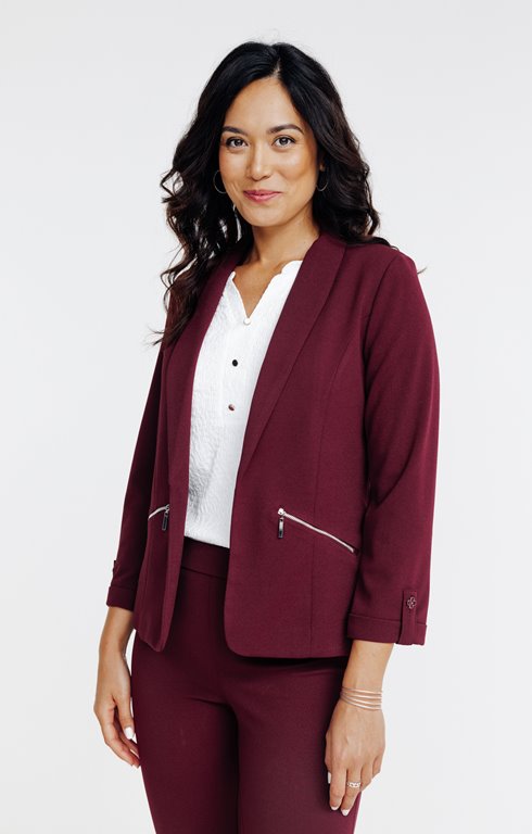 Veste col chale boutons fleurs