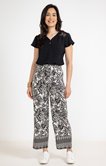 Pantalon fluide imprimé à base