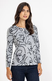 Tee-shirt imprimé manches longues
