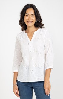 Tunique unie avec broderie et sequins 
