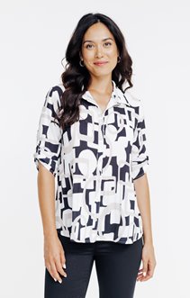 Chemise plissée imprimée