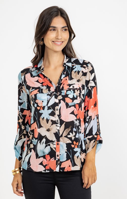 Chemise imprimée fleurie