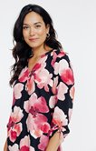 Chemise imprimée grosses fleurs